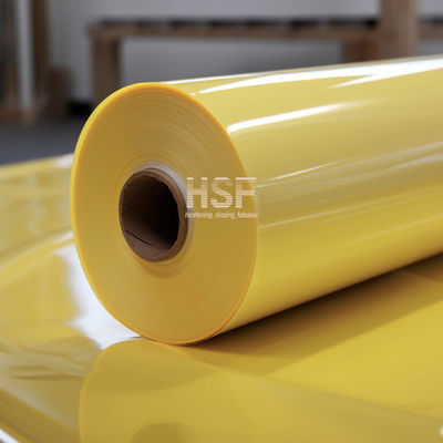Film di rilascio rivestito in silicone CPP giallo da 80 μm per applicazioni di etichette e produzione di adesivi