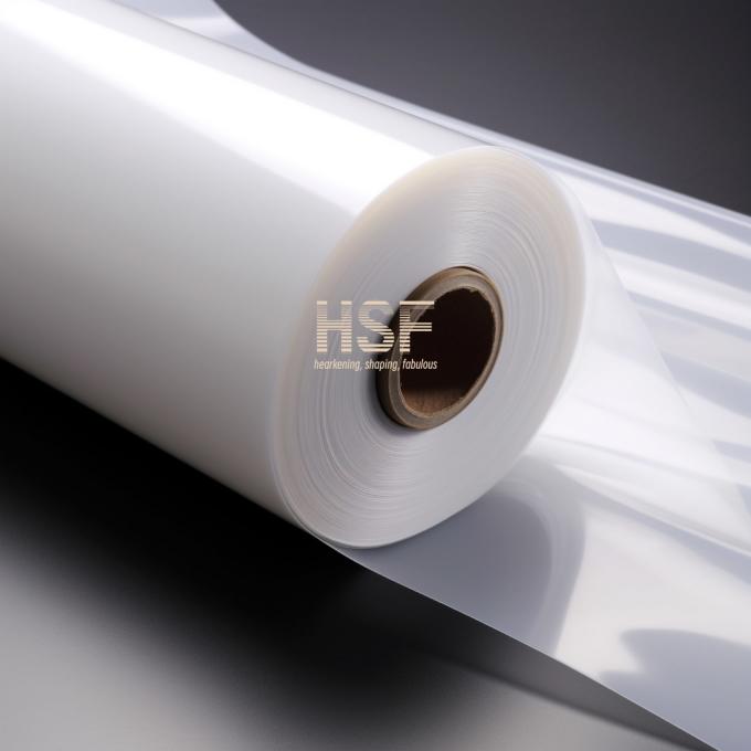 30Î¼m Translucent White Monoaxially Oriented Polyethylene Film sample showing clarity and texture
