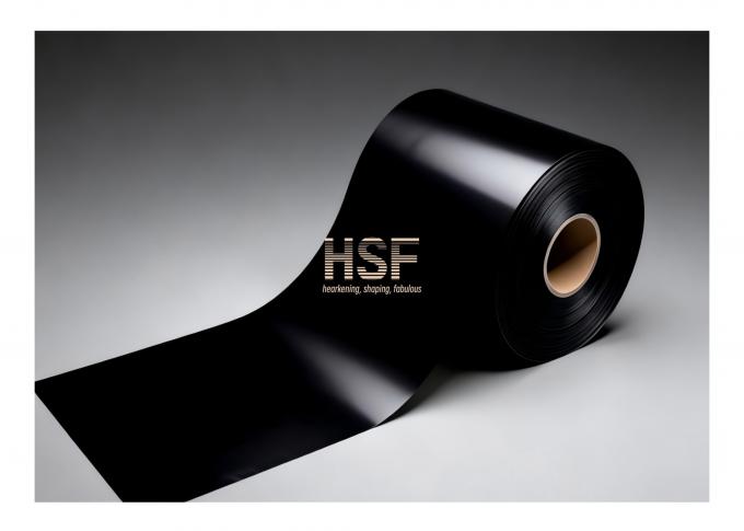 50μm Black CPE Base Film sample showing uniform black color and smooth surface texture